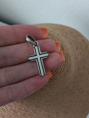 David Yurman Small Sterling Silver Men's Deco Cross Pendant
